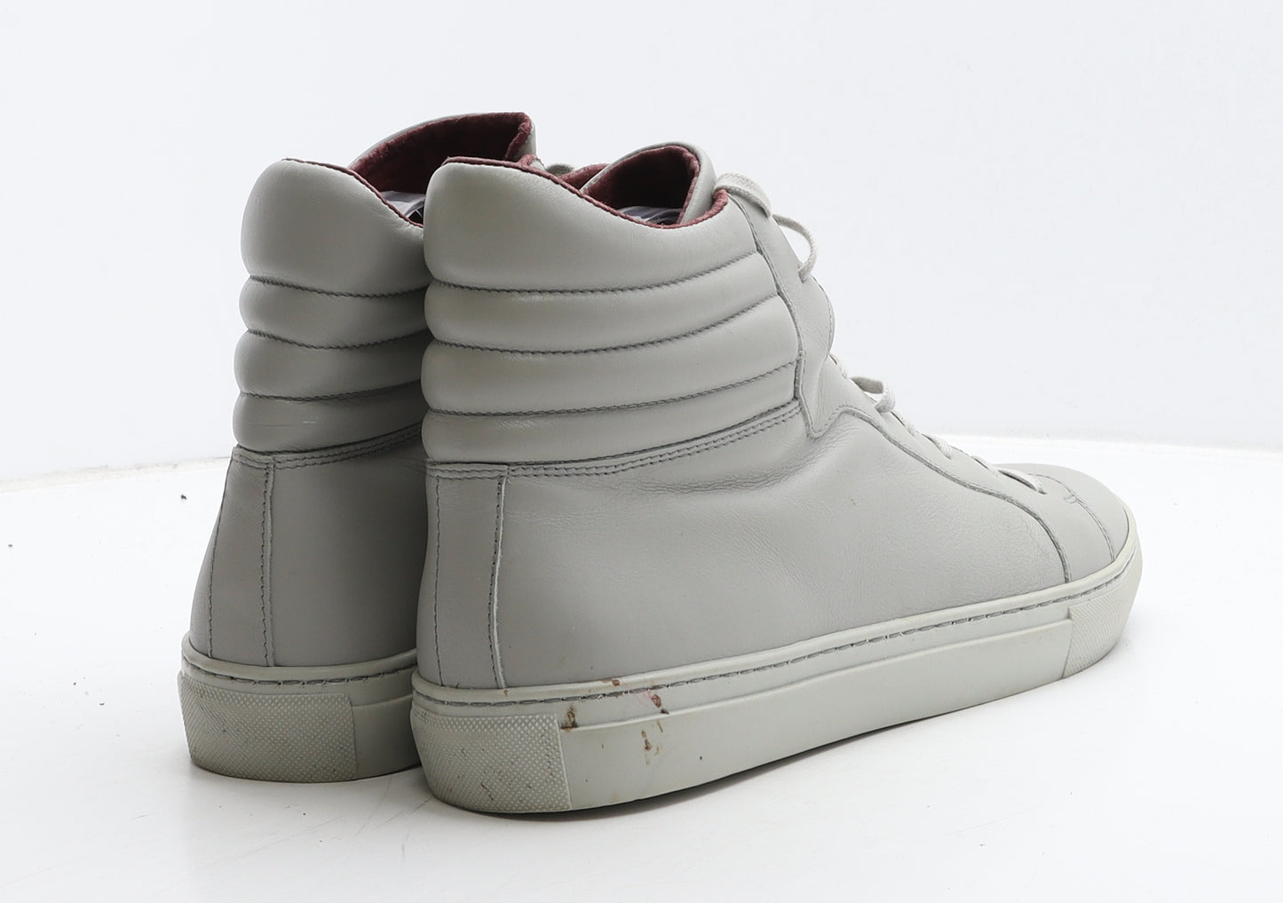 Poste Mens Grey Leather Trainer UK 10 44