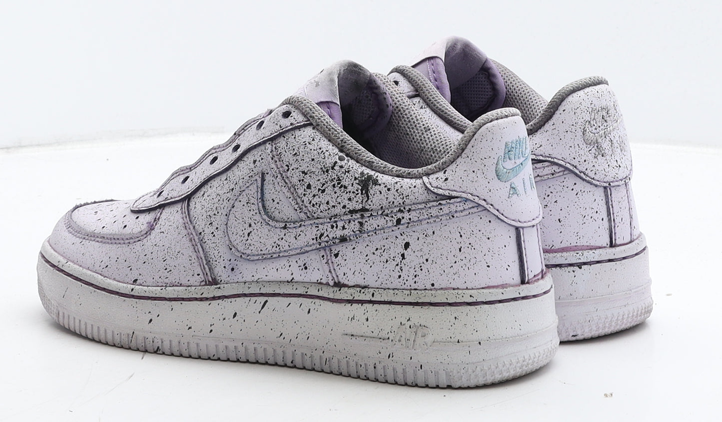 Nike Girls Purple Spotted Leather Trainer UK 4.5 37.5 - Customized