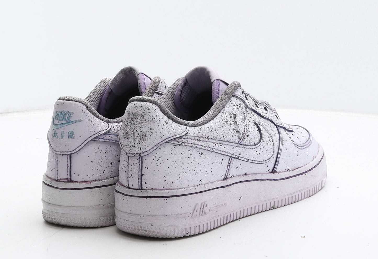 Nike Girls Purple Spotted Leather Trainer UK 4.5 37.5 - Customized