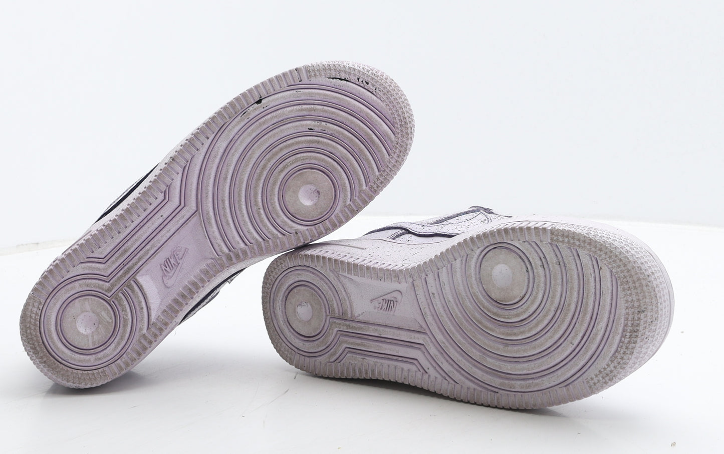 Nike Girls Purple Spotted Leather Trainer UK 4.5 37.5 - Customized
