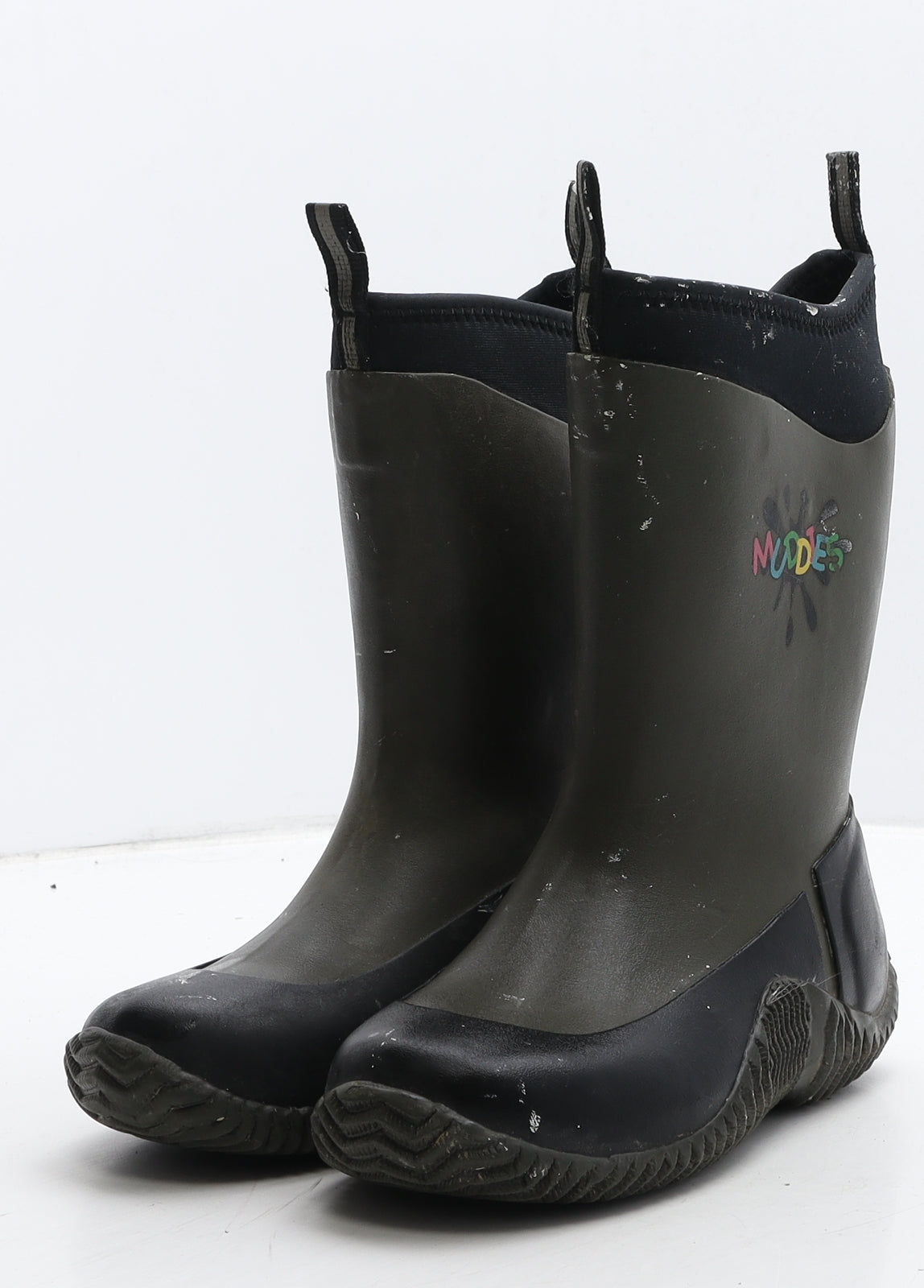Muddies Boys Green Rubber Wellies Boot UK 13