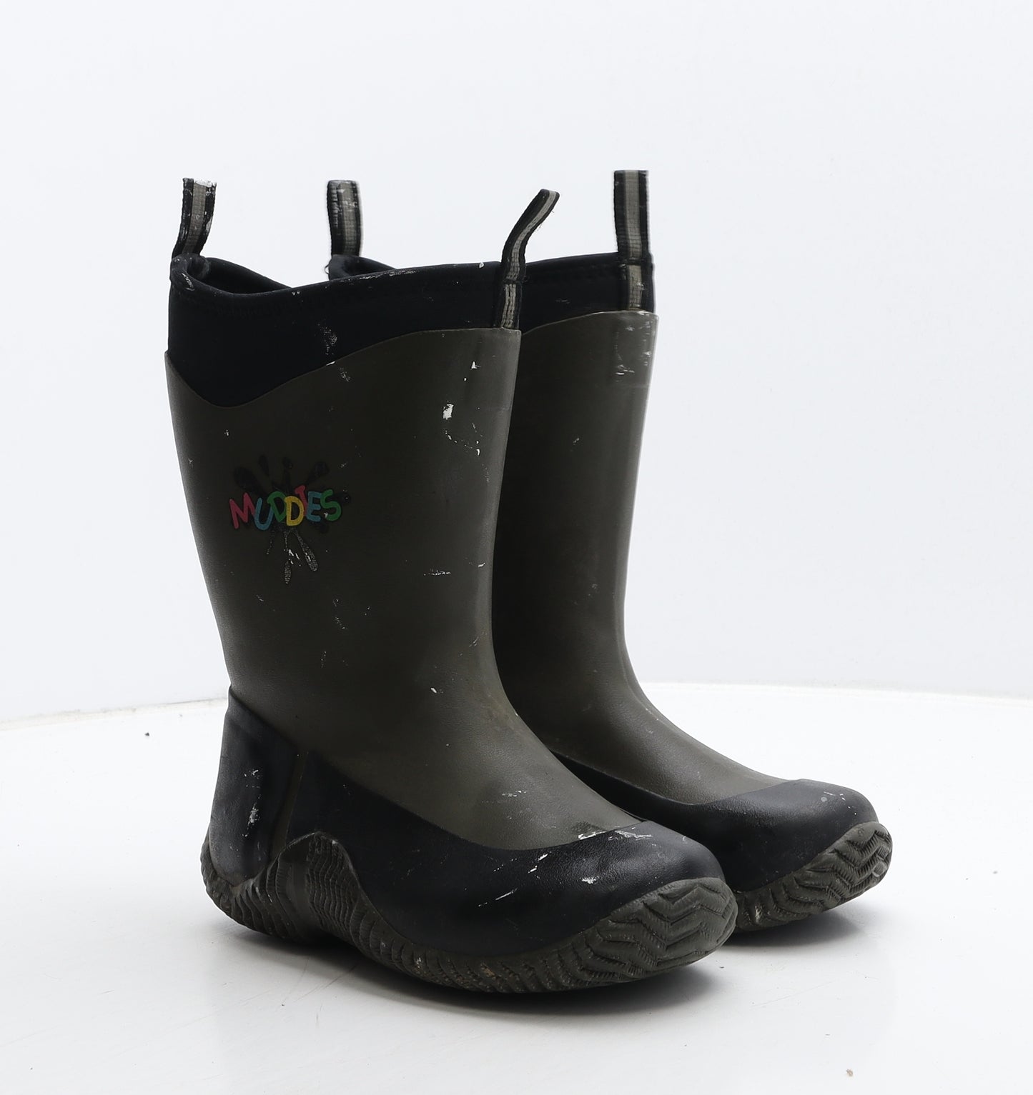 Muddies Boys Green Rubber Wellies Boot UK 13