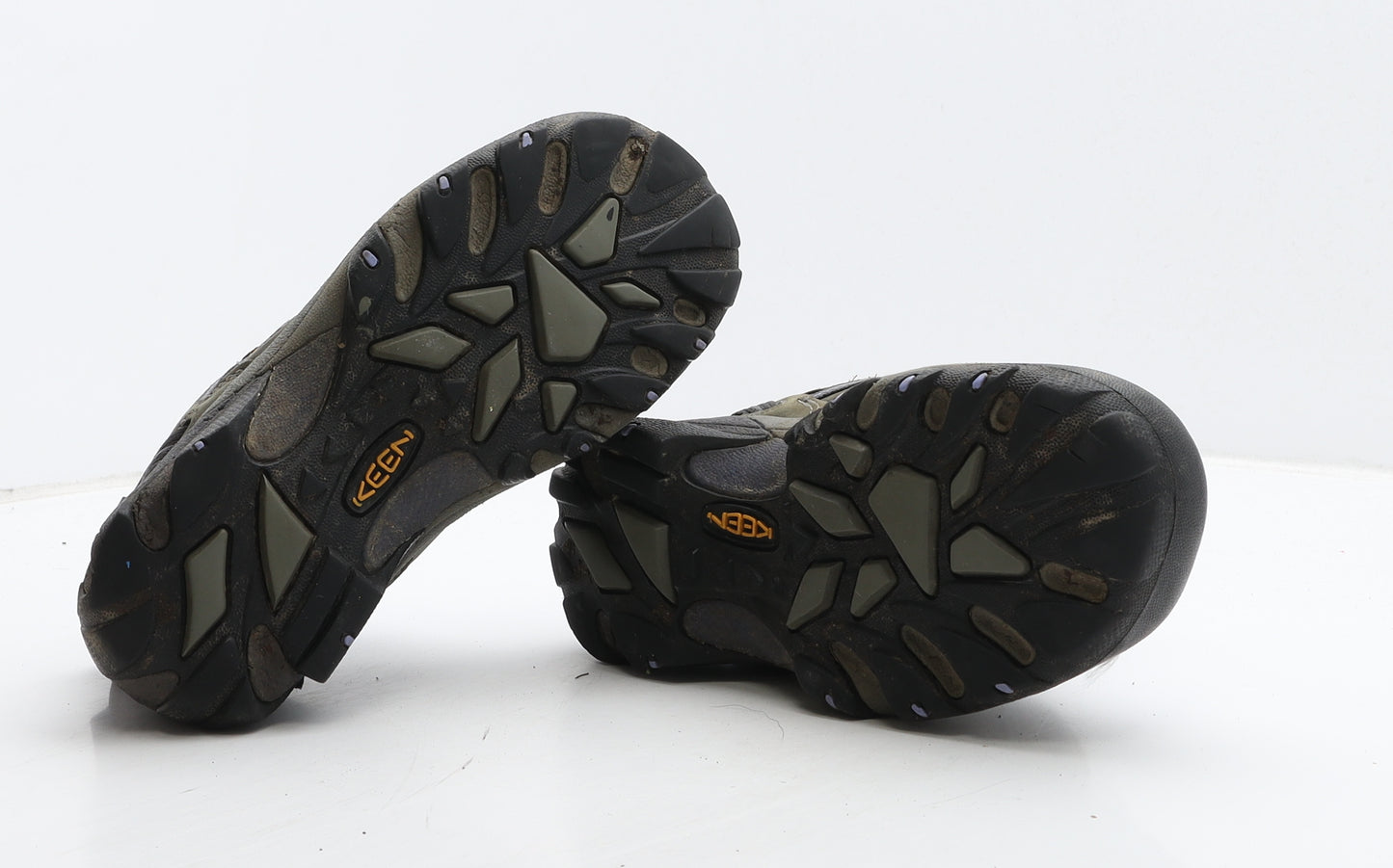 KEEN Womens Brown Geometric Leather Trainer UK 4 37