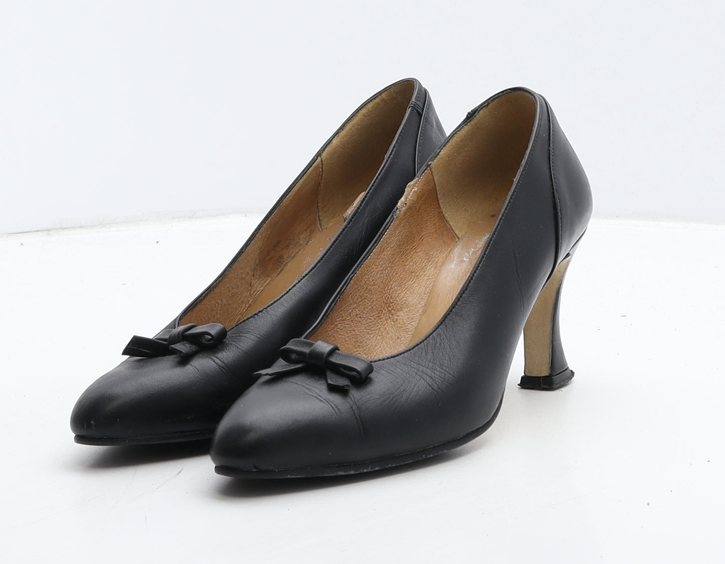 Claude Saint Genet Womens Black Leather Court Heel UK 2 35