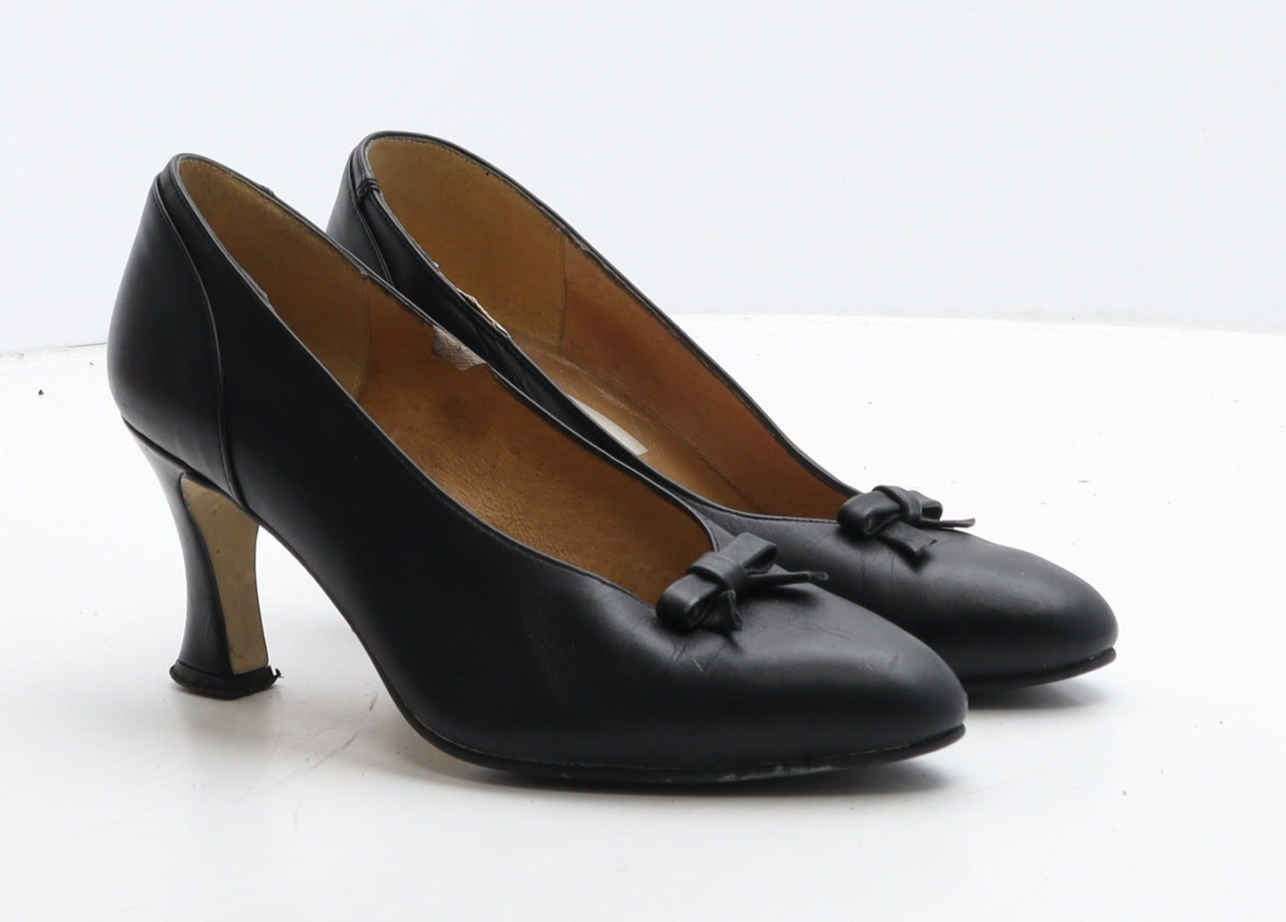 Claude Saint Genet Womens Black Leather Court Heel UK 2 35