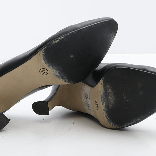 Claude Saint Genet Womens Black Leather Court Heel UK 2 35