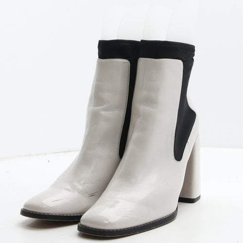 ASOS Womens Ivory Vinyl Chelsea Boot UK 7