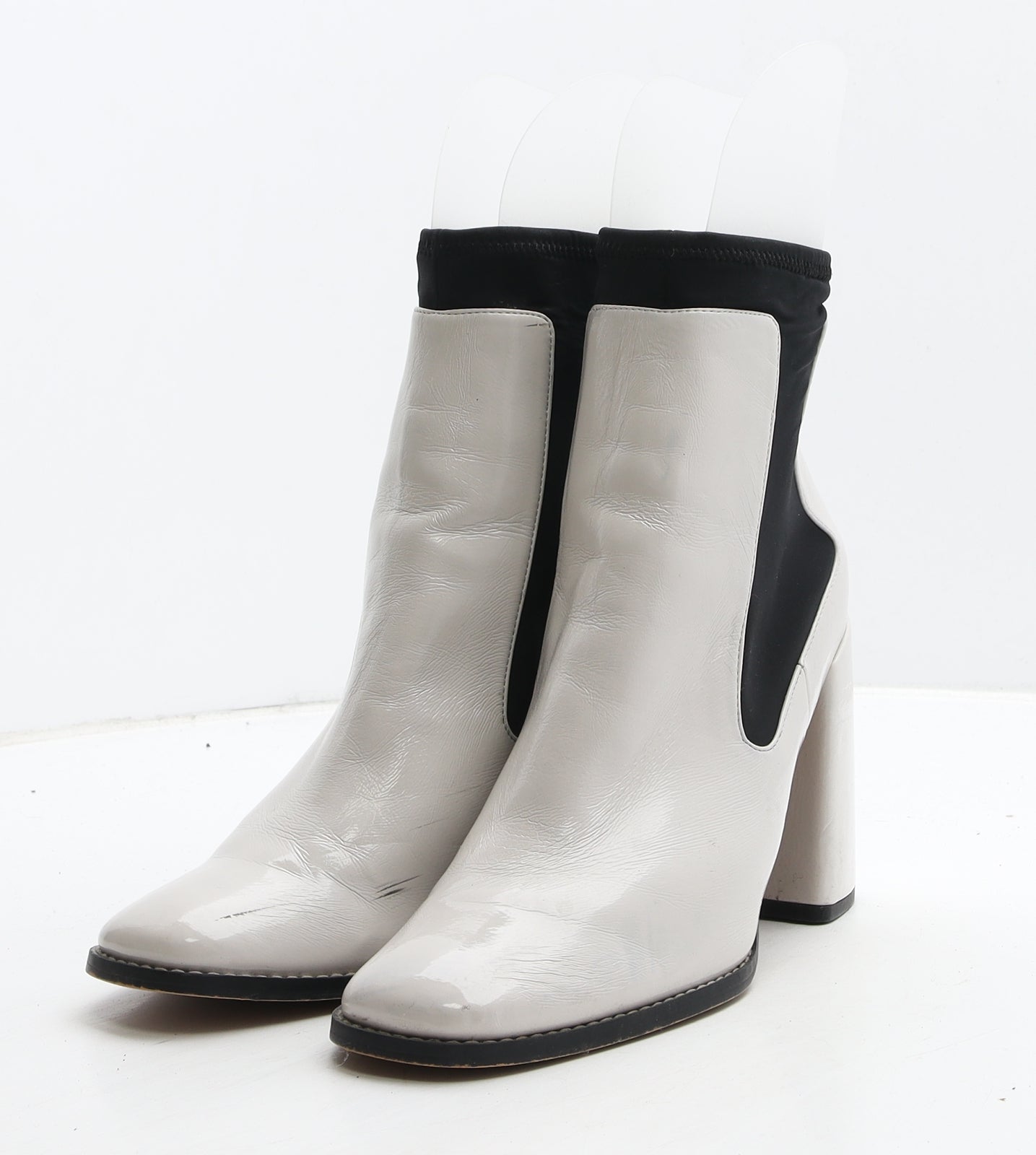 ASOS Womens Ivory Vinyl Chelsea Boot UK 7