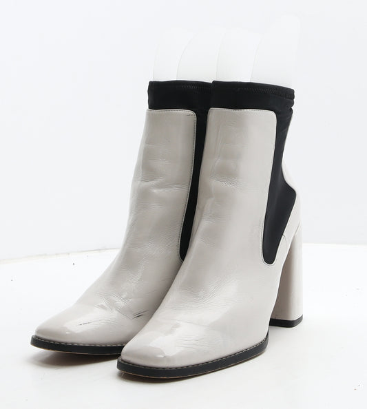 ASOS Womens Ivory Vinyl Chelsea Boot UK 7