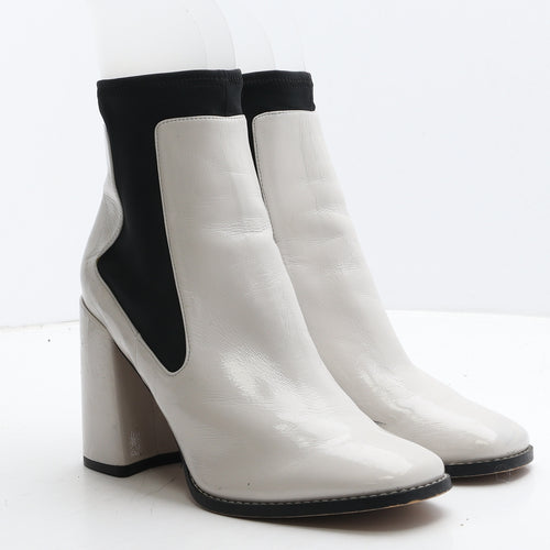 ASOS Womens Ivory Vinyl Chelsea Boot UK 7