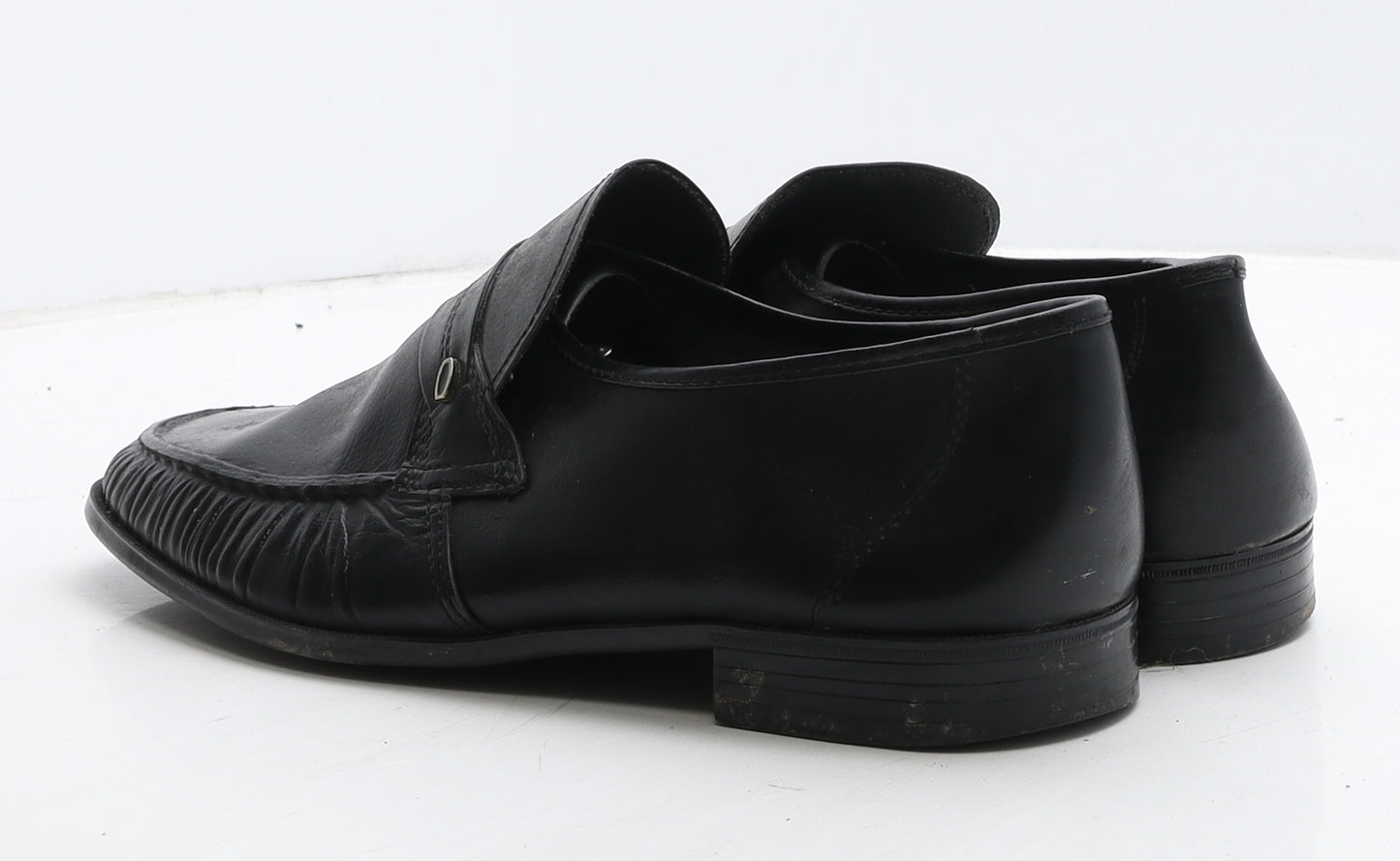 Ultimo Mens Black Leather Loafer Casual UK 10