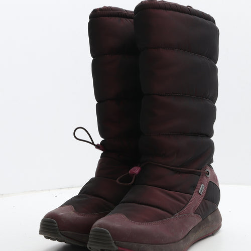 Clarks Womens Red Synthetic Snow Boot Boot UK 5