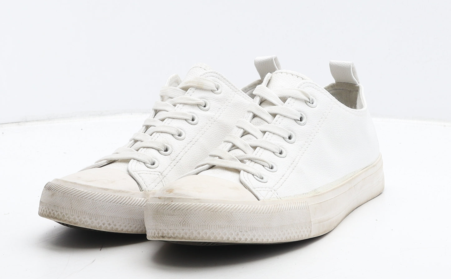 Primark Womens White Leather Trainer UK 7 40