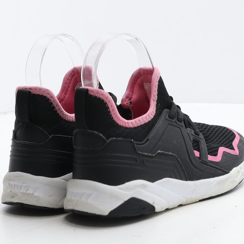 NEXT Girls Black Geometric Fabric Trainer UK 1 33