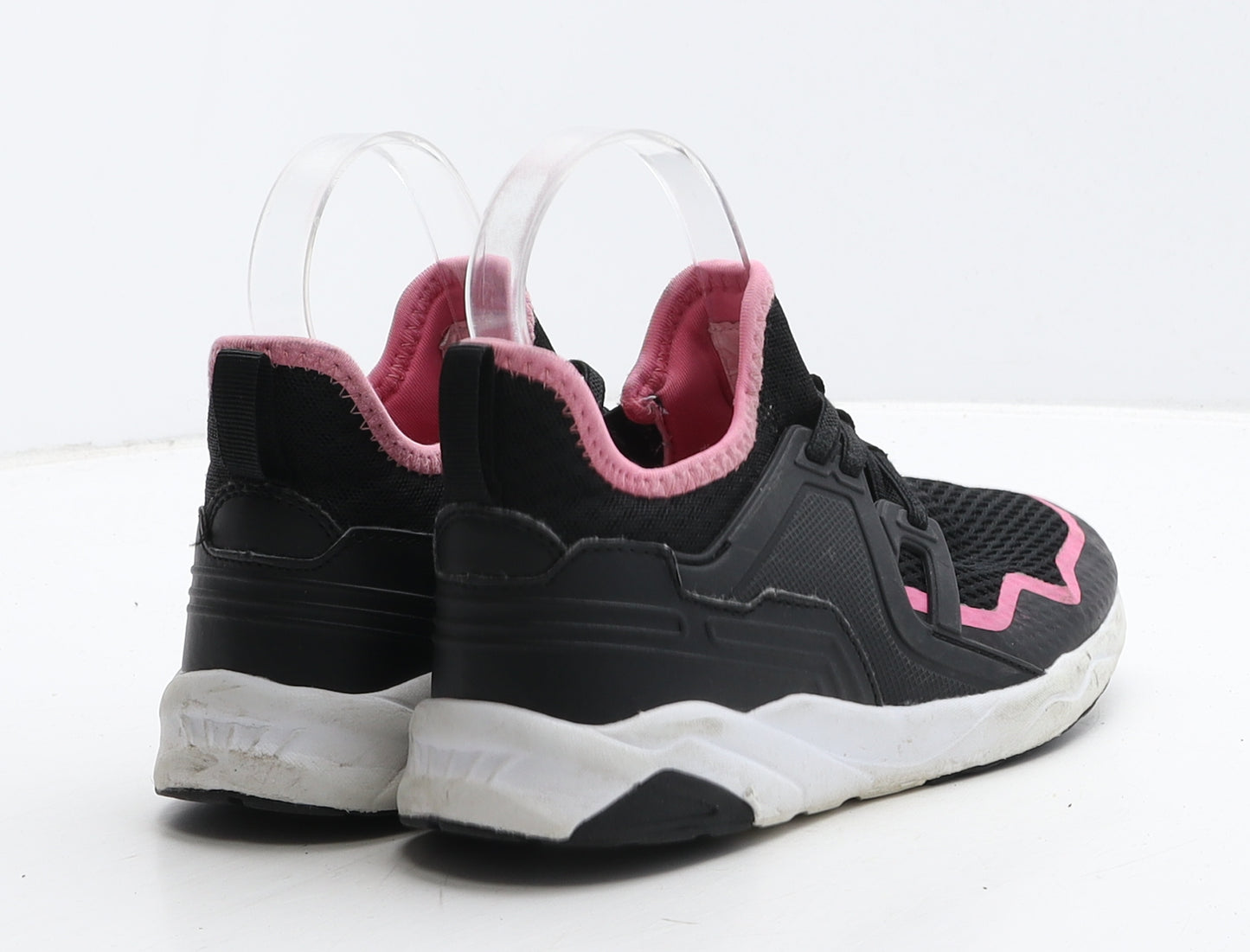 NEXT Girls Black Geometric Fabric Trainer UK 1 33
