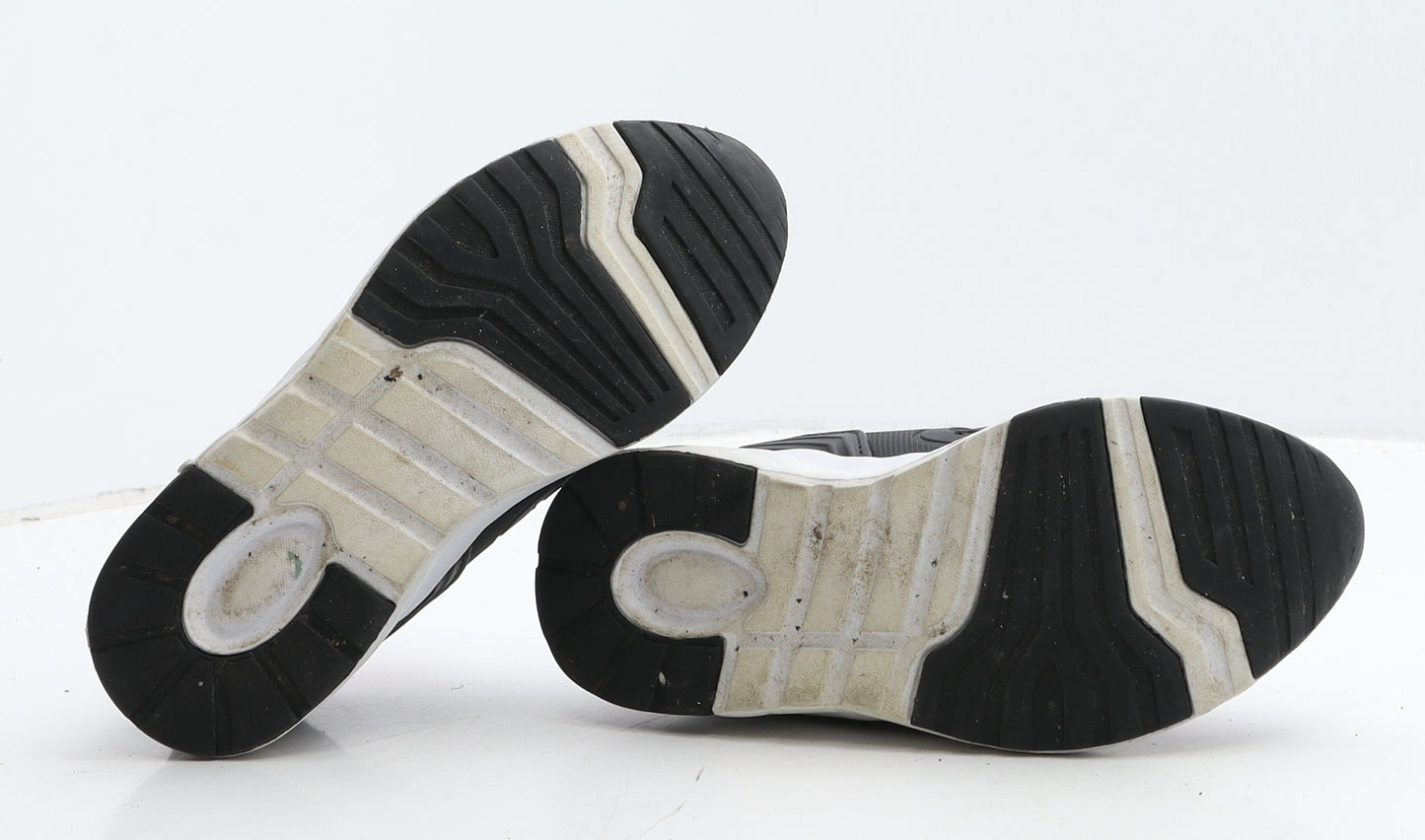 NEXT Girls Black Geometric Fabric Trainer UK 1 33