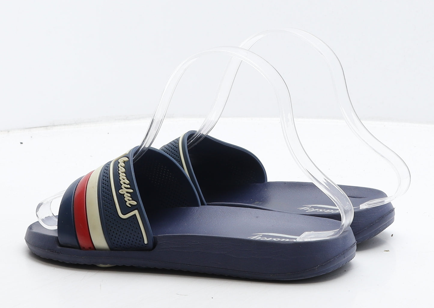 Seasky Boys Blue Striped Rubber Slider Casual UK 4 37