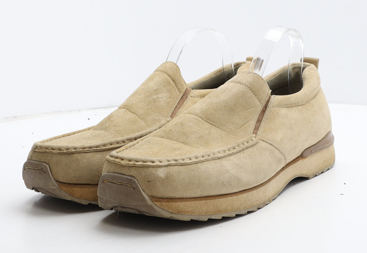 Innovate Mens Beige Leather Loafer Casual UK 11