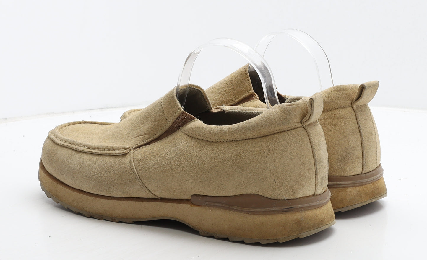 Innovate Mens Beige Leather Loafer Casual UK 11