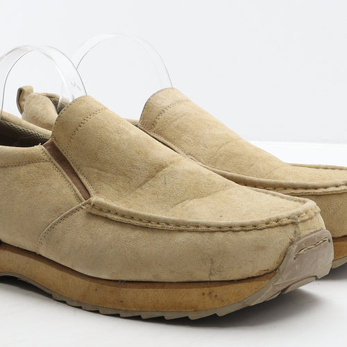 Innovate Mens Beige Leather Loafer Casual UK 11