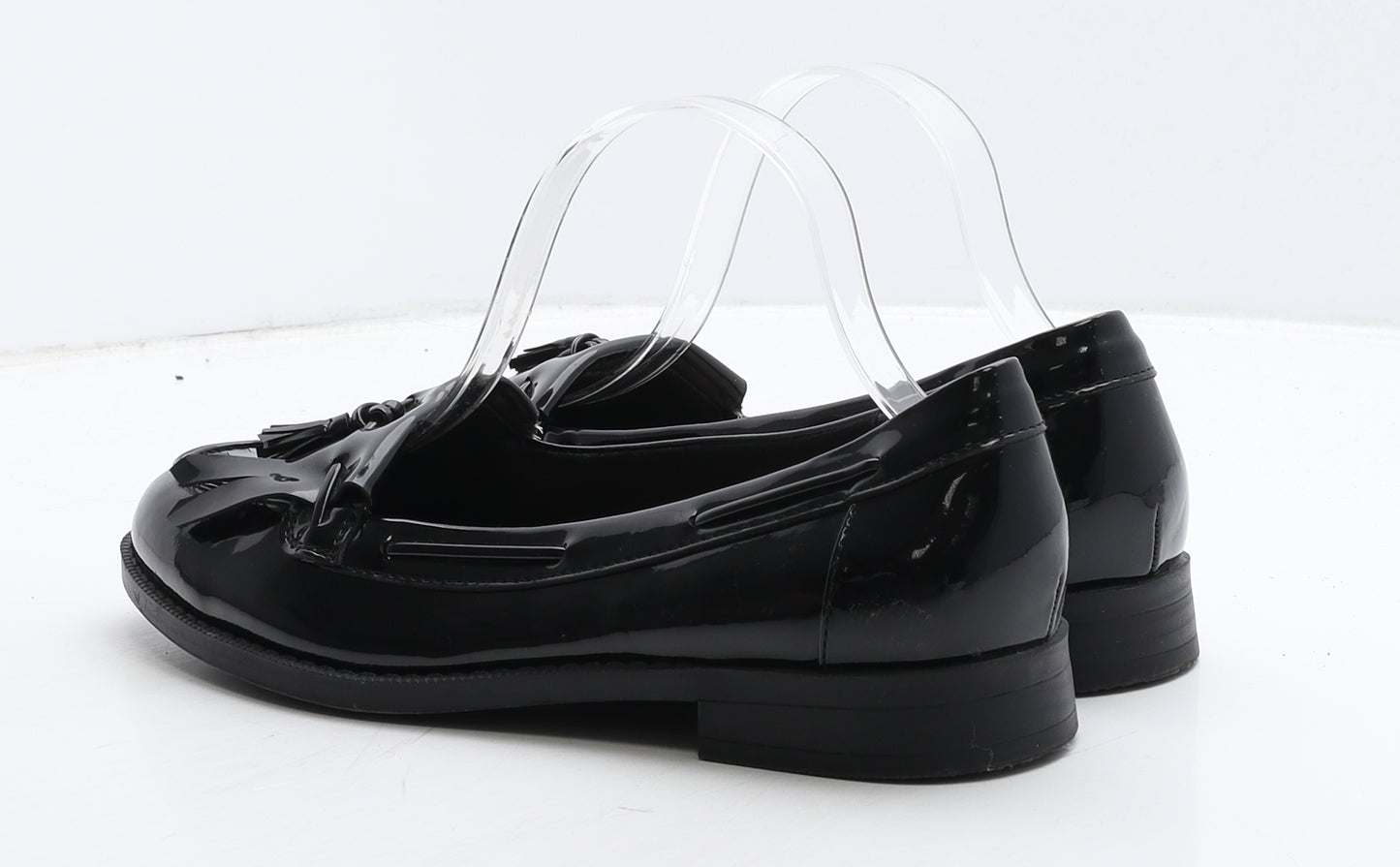 Marks and Spencer Womens Black Vinyl Loafer Casual UK 7