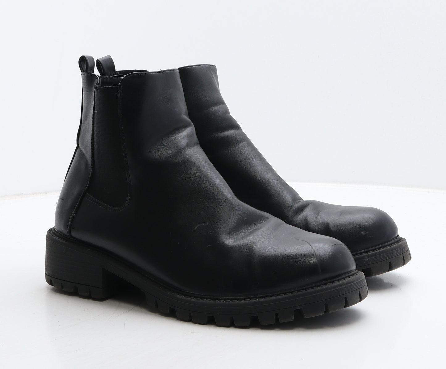 Peacocks Womens Black Leather Chelsea Boot UK 8 41