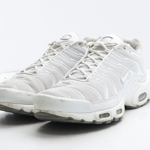 Nike Mens White Geometric Fabric Trainer UK 11 46 - Nike Tn Air