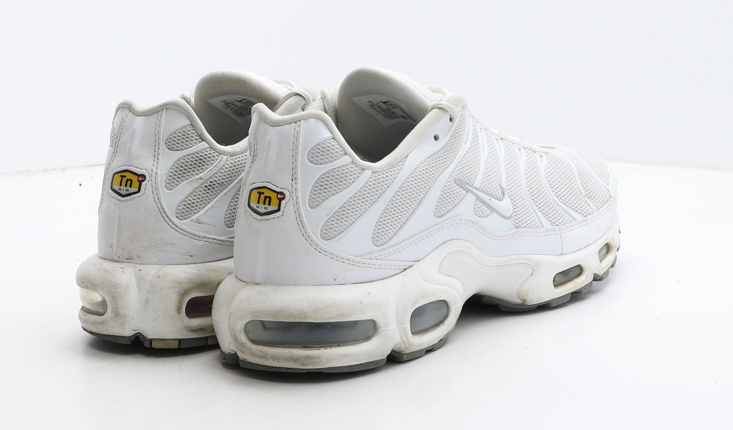 Nike Mens White Geometric Fabric Trainer UK 11 46 - Nike Tn Air