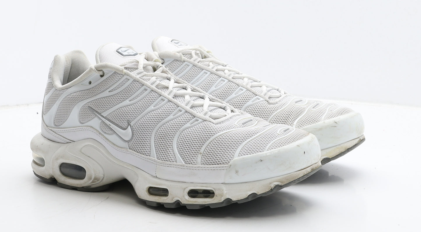 Nike Mens White Geometric Fabric Trainer UK 11 46 - Nike Tn Air