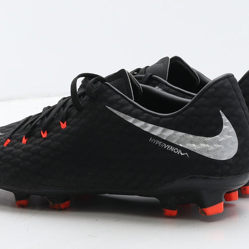 Nike Mens Black Leather Trainer UK 9 44 - Football boots Hyper Venom