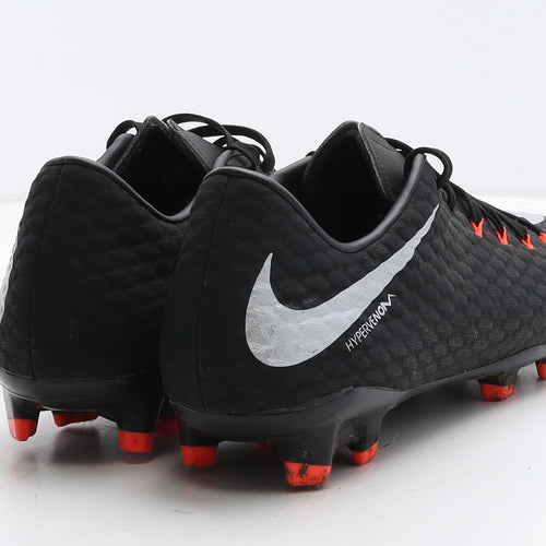 Nike Mens Black Leather Trainer UK 9 44 - Football boots Hyper Venom