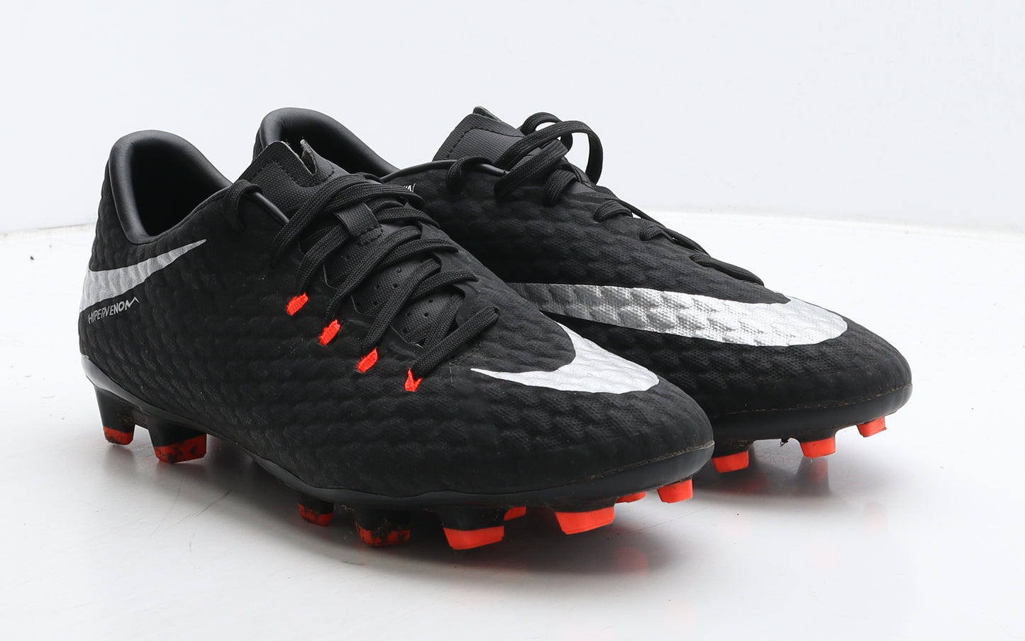 Nike Mens Black Leather Trainer UK 9 44 - Football boots Hyper Venom
