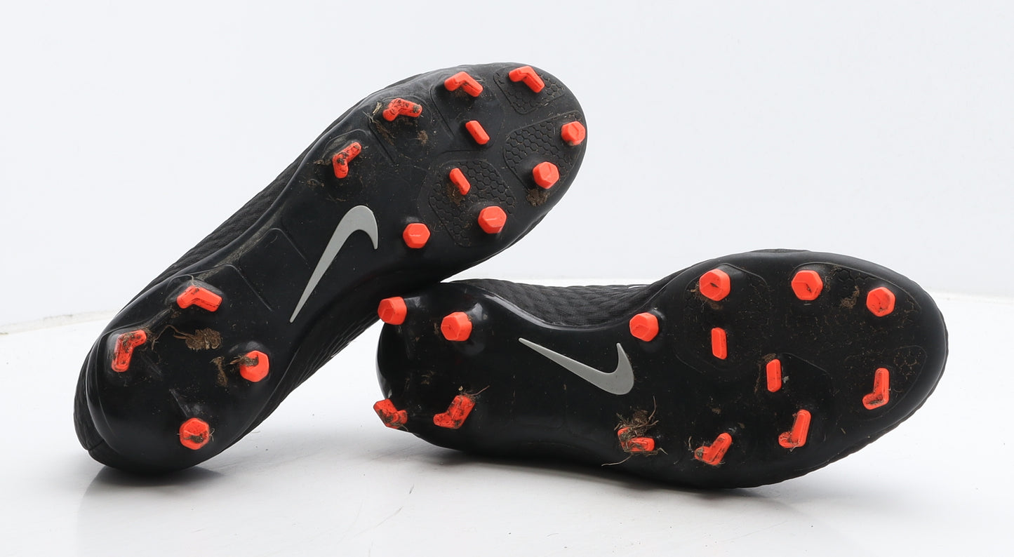 Nike Mens Black Leather Trainer UK 9 44 - Football boots Hyper Venom