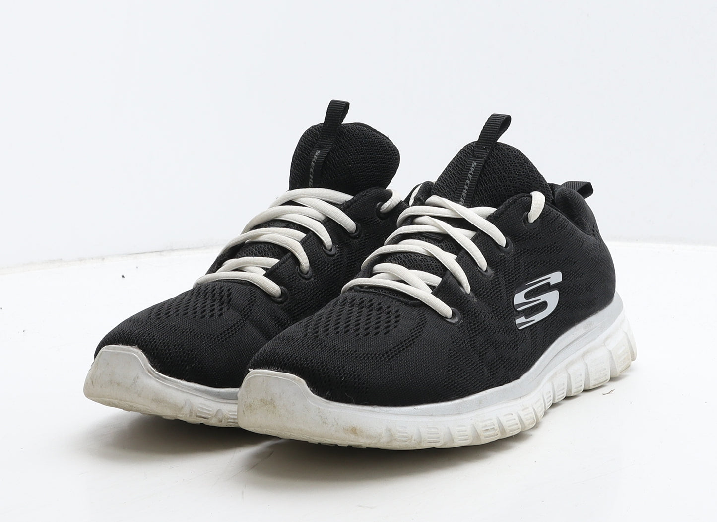 Skechers Womens Black Fabric Trainer UK 5 38