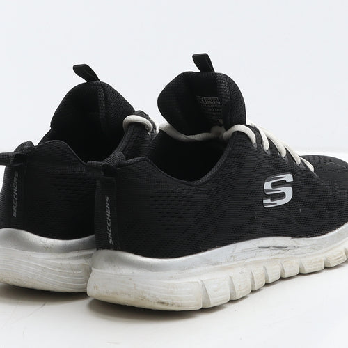 Skechers Womens Black Fabric Trainer UK 5 38