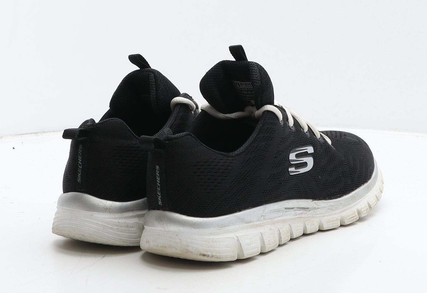 Skechers Womens Black Fabric Trainer UK 5 38