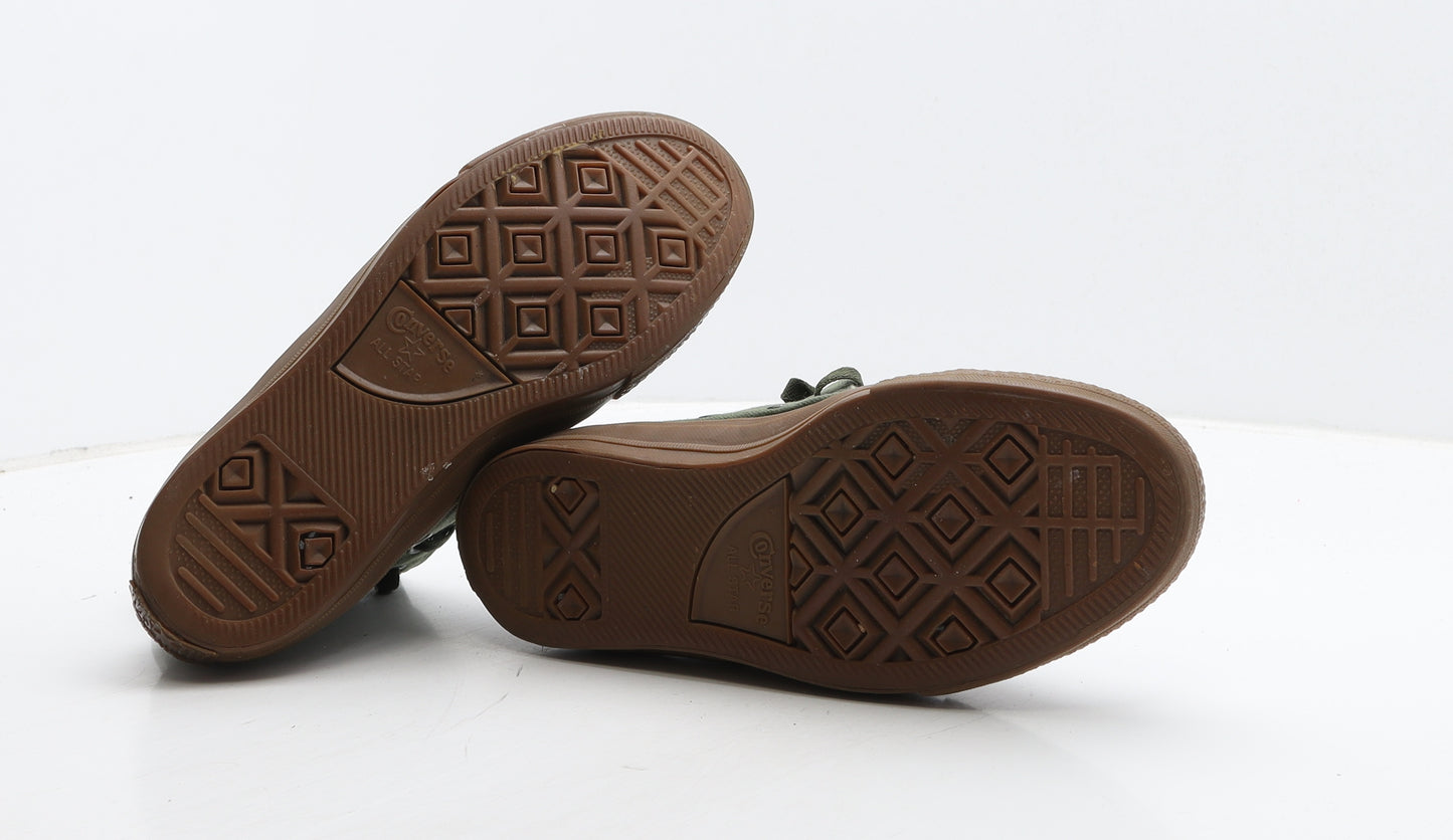 Converse Womens Green Fabric Trainer UK 6 39