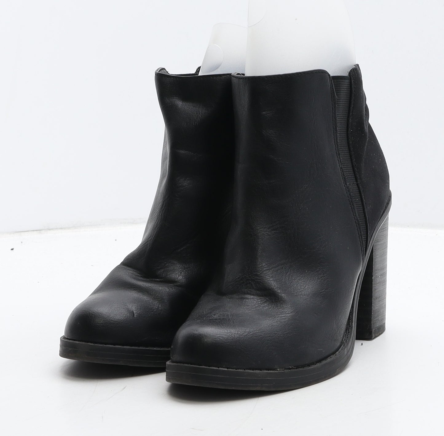 New Look Womens Black Leather Chelsea Boot UK 4 37