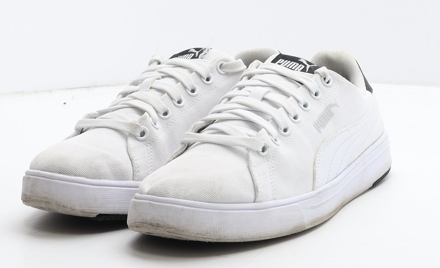 PUMA Womens White Geometric Fabric Trainer UK 6 39