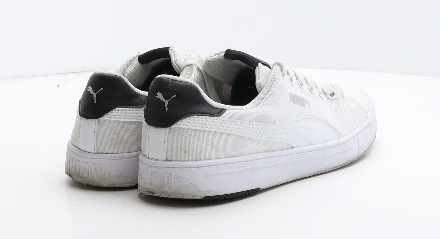 PUMA Womens White Geometric Fabric Trainer UK 6 39