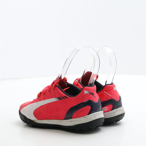 PUMA Boys Pink Leather Trainer UK 12 31 - Astroturf EVO Speed 4