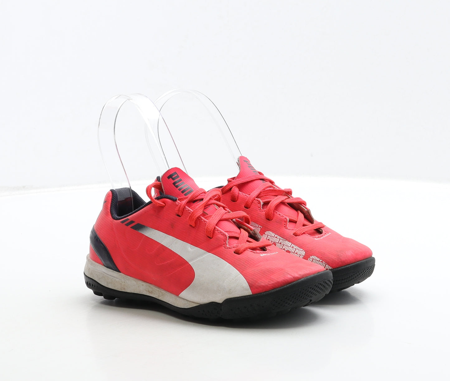 PUMA Boys Pink Leather Trainer UK 12 31 - Astroturf EVO Speed 4