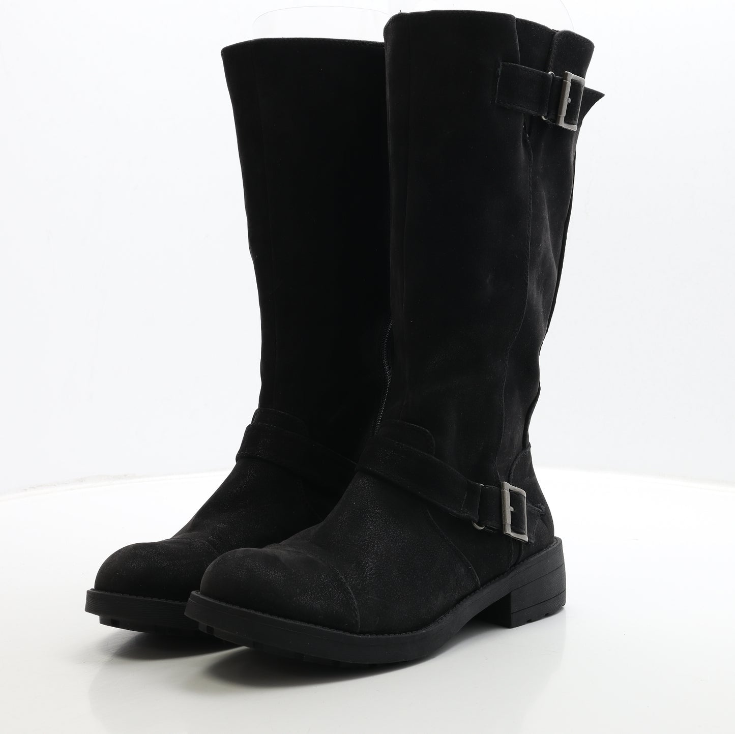 Rocket Dog Womens Black Leather Biker Boot UK 6.5 40