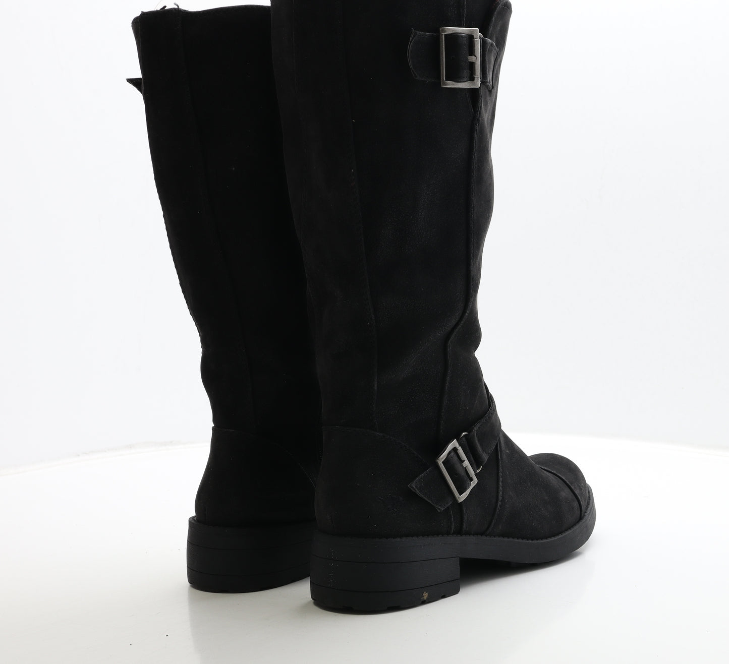 Rocket Dog Womens Black Leather Biker Boot UK 6.5 40