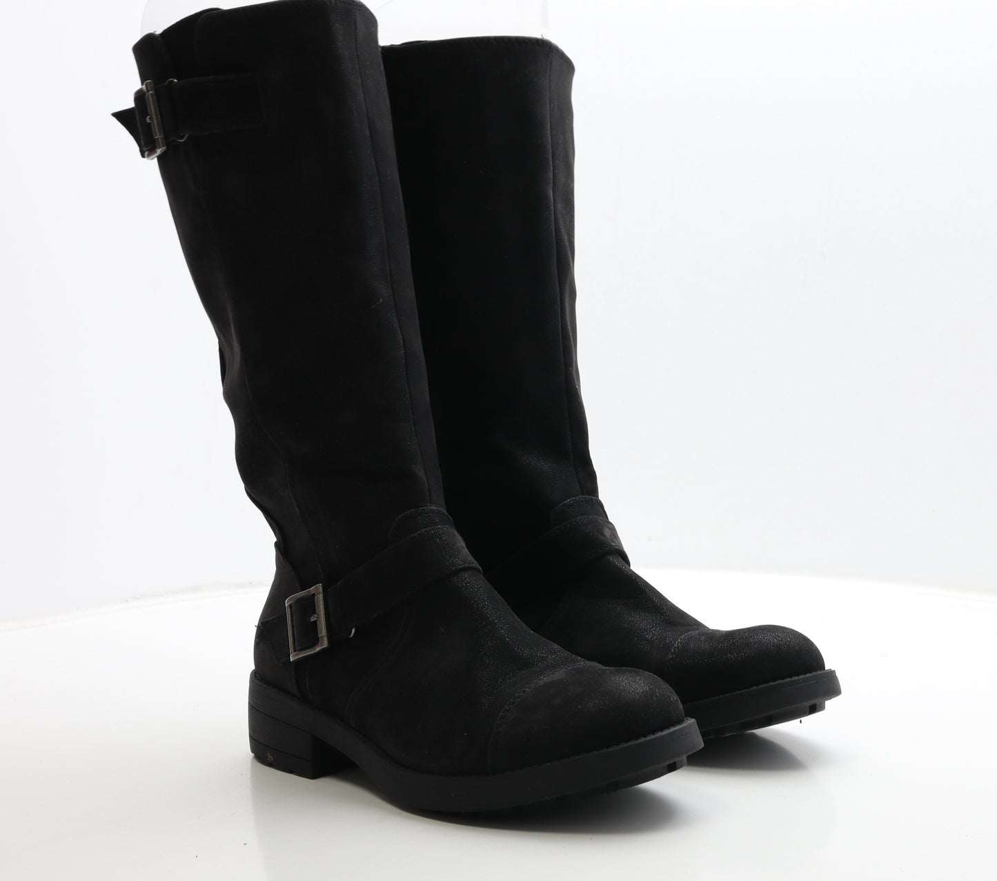 Rocket Dog Womens Black Leather Biker Boot UK 6.5 40