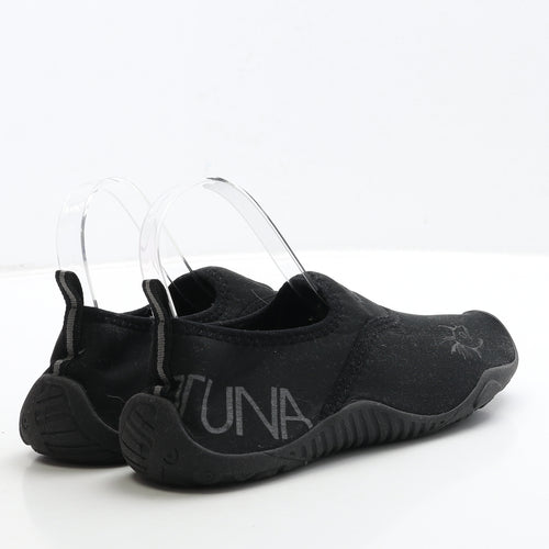Hot Tuna Womens Black Polyester Slip On Flat UK 7 41 - Aqua Shoes