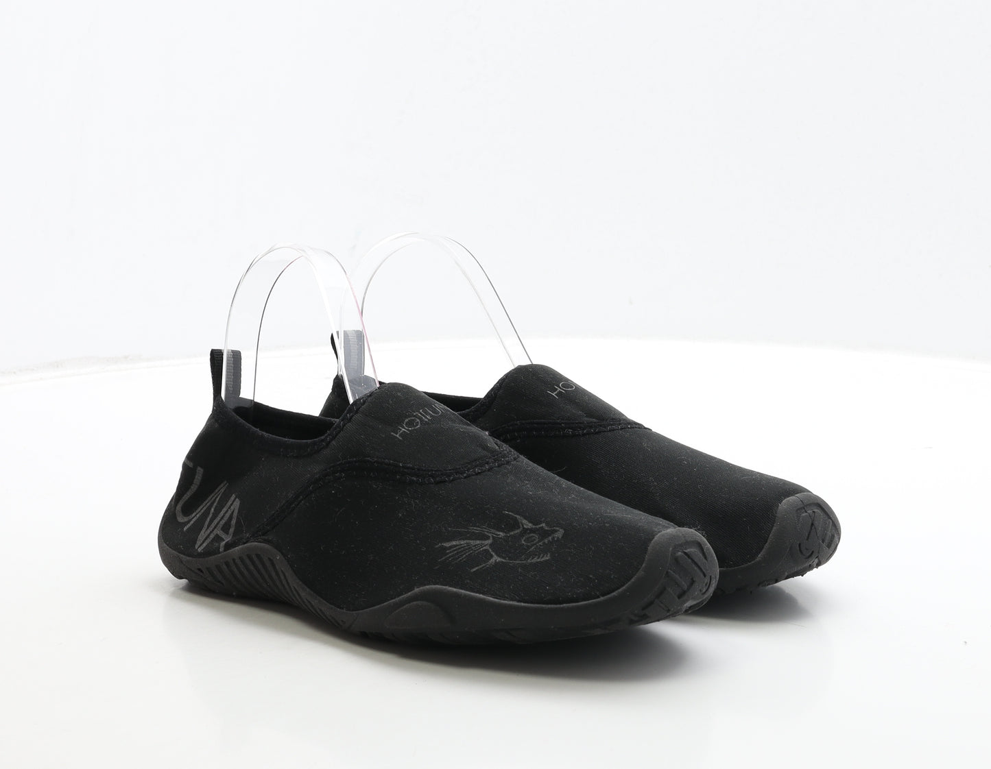Hot Tuna Womens Black Polyester Slip On Flat UK 7 41 - Aqua Shoes