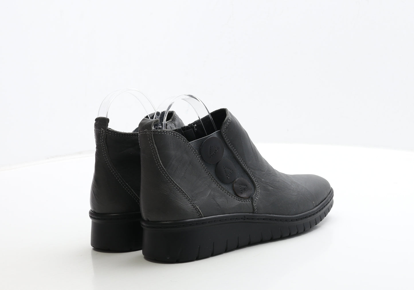 Loretta Womens Grey Leather Bootie Boot UK 5 38