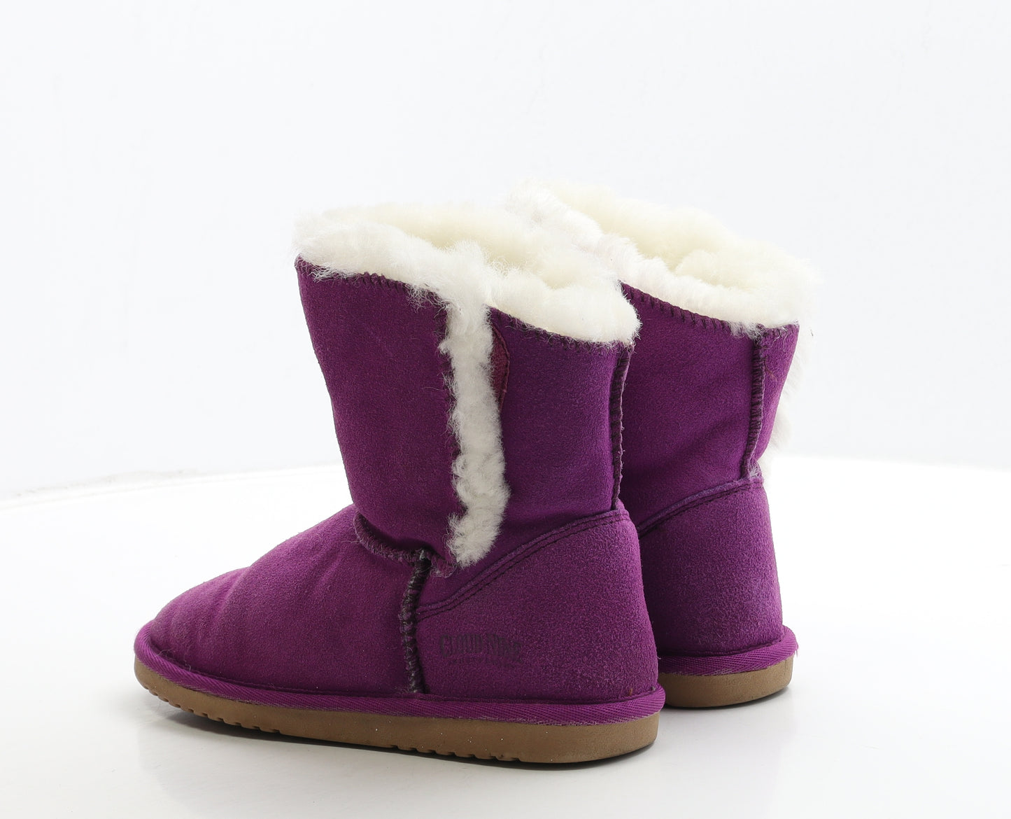 Cloud Nine Girls Purple Suede Shearling Style Boot UK 3