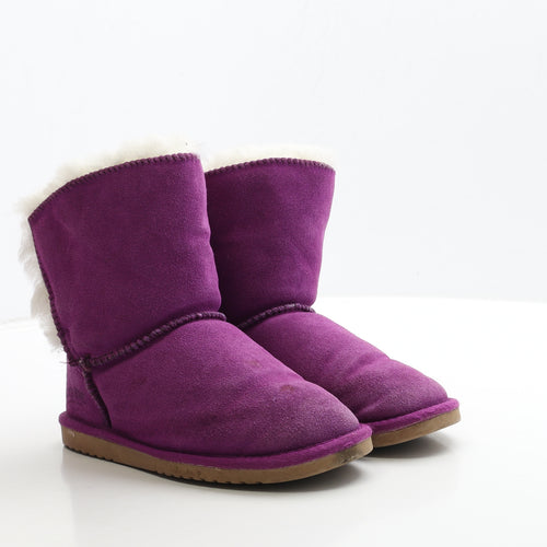 Cloud Nine Girls Purple Suede Shearling Style Boot UK 3